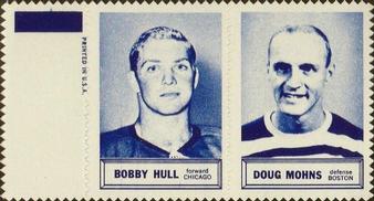 1961-62 Topps - Stamp Pairs #NNO Bobby Hull / Doug Mohns Front