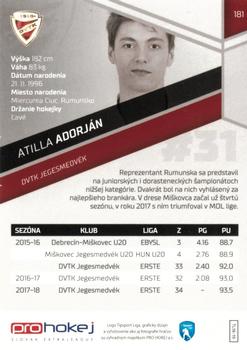 2018-19 SportZoo Tipsport Liga #181 Attila Adorjan Back