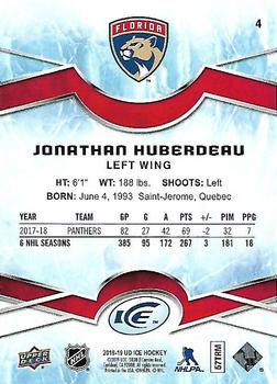 2018-19 Upper Deck Ice #4 Jonathan Huberdeau Back