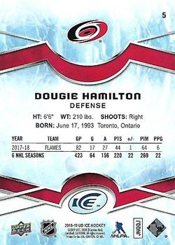 2018-19 Upper Deck Ice #5 Dougie Hamilton Back