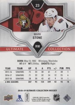 2018-19 Upper Deck Ultimate Collection #23 Mark Stone Back