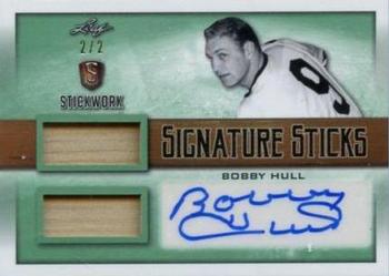 2017-18 Leaf Stickwork - Signature Sticks Autograph - Emerald #SST-BH1 Bobby Hull Front