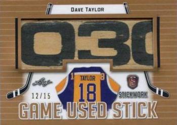 2017-18 Leaf Stickwork - Game-Used Stick #GS-19 Dave Taylor Front
