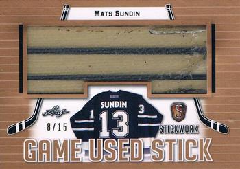 2017-18 Leaf Stickwork - Game-Used Stick #GS-37 Mats Sundin Front