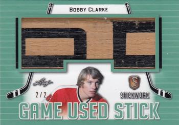 2017-18 Leaf Stickwork - Game-Used Stick - Emerald #GS-11 Bobby Clarke Front