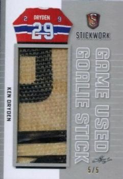 2017-18 Leaf Stickwork - Game-Used Goalie Stick - Silver #GGS-16 Ken Dryden Front