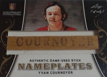 2017-18 Leaf Stickwork - Nameplates #N-55 Yvan Cournoyer Front
