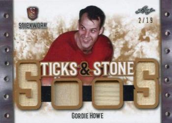2017-18 Leaf Stickwork - Sticks and Stones #SS-09 Gordie Howe Front
