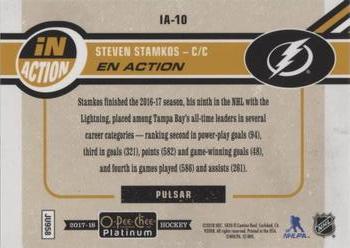 2017-18 O-Pee-Chee Platinum - In Action Pulsar #IA-10 Steven Stamkos Back