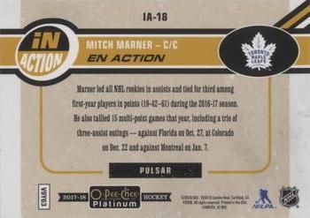 2017-18 O-Pee-Chee Platinum - In Action Pulsar #IA-18 Mitch Marner Back