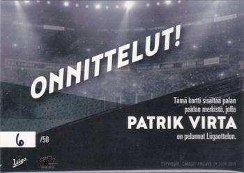 2018-19 Cardset Finland - Signature Sensation GWJ Series 2 Exchange #NNO Patrik Virta Back