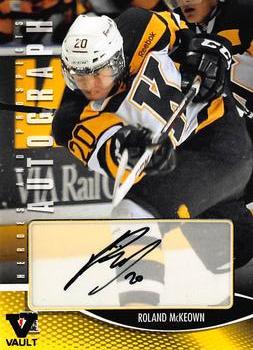 2015-16 In The Game Final Vault - 2012-13 In The Game Heroes & Prospects Autographs (Black Vault Stamp) #A-RM Roland McKeown Front