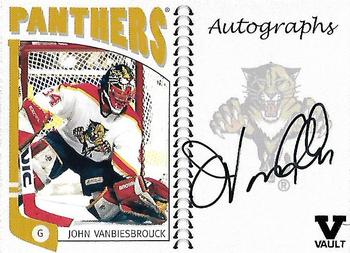 2015-16 In The Game Final Vault - 2004-05 In The Game Franchises Edition Autographs (Black Vault Stamp) #A-JV John Vanbiesbrouck Front
