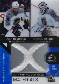 2018-19 SP Game Used - 2017 NHL All-Star Game Net Cord Duals #ASNCD-OH Alex Ovechkin / Braden Holtby Front