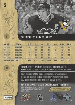 2018-19 Upper Deck Engrained #5 Sidney Crosby Back
