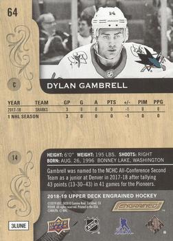 2018-19 Upper Deck Engrained #64 Dylan Gambrell Back