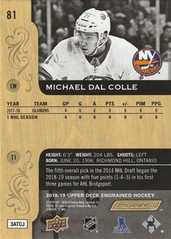 2018-19 Upper Deck Engrained #81 Michael Dal Colle Back