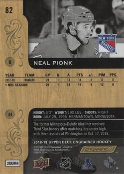 2018-19 Upper Deck Engrained #82 Neal Pionk Back