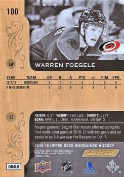 2018-19 Upper Deck Engrained #100 Warren Foegele Back