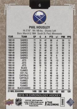 2018-19 Upper Deck Chronology #6 Phil Housley Back