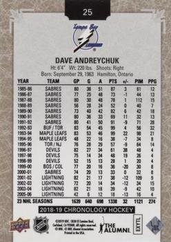 2018-19 Upper Deck Chronology #25 Dave Andreychuk Back