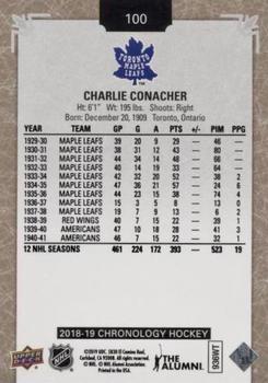 2018-19 Upper Deck Chronology #100 Charlie Conacher Back