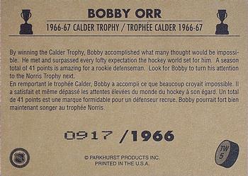 1995-96 Parkhurst 1966-67 - Trophy Winners #TW5 Bobby Orr Back