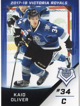 2017-18 Victoria Royals (WHL) #NNO Kaid Oliver Front