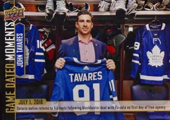 2017-18 Upper Deck Game Dated Moments - 2018-19 Game Dated Moments Preview - Offseason #PR-O1 John Tavares Front