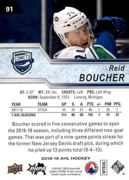 2018-19 Upper Deck AHL #91 Reid Boucher Back