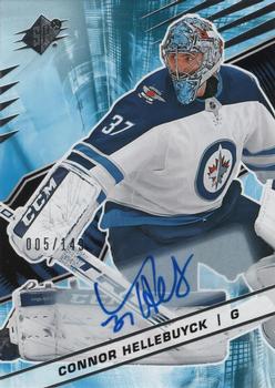 2018-19 SPx - Autographs #10 Connor Hellebuyck Front