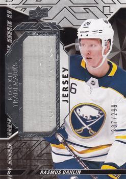 2018-19 SPx - UD Black Rookie Trademarks Relics #RT-RD Rasmus Dahlin Front