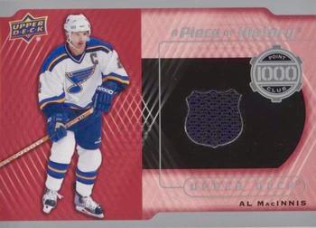 2018-19 Upper Deck - A Piece of History 1,000 Point Club Jersey #PC-AM Al MacInnis Front