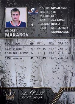 2017-18 Corona KHL The Wall (unlicensed) #36 Andrei Makarov Back