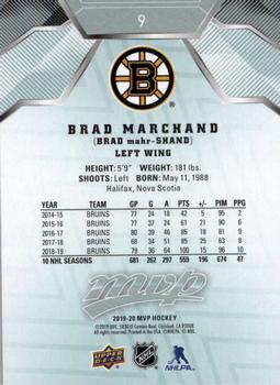 2019-20 Upper Deck MVP #9 Brad Marchand Back