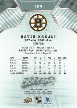 2019-20 Upper Deck MVP #188 David Krejci Back