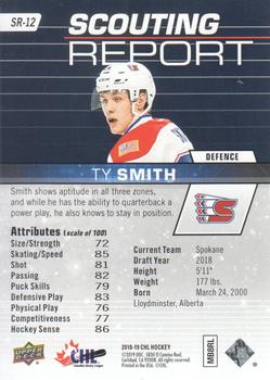 2018-19 Upper Deck CHL - Scouting Report #SR-12 Ty Smith Back