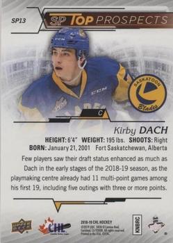 2018-19 Upper Deck CHL - SP Top Prospects #SP13 Kirby Dach Back