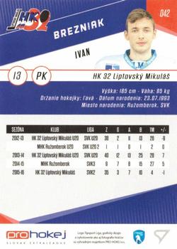 2016-17 SportZoo Tipsport Liga #042 Ivan Brezniak Back