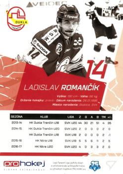 2017-18 SportZoo Tipsport Liga - Novacik #N05 Ladislav Romancik Back