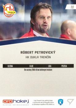2016-17 SportZoo Tipsport Liga - Treneri #T13 Robert Petrovicky Back
