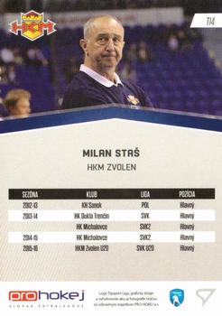 2016-17 SportZoo Tipsport Liga - Treneri #T14 Milan Stas Back