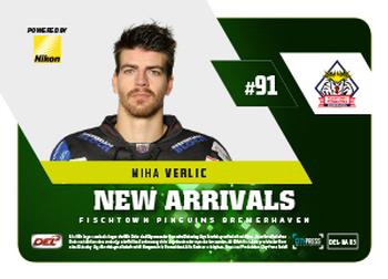 2018-19 Playercards (DEL) - New Arrivals #DEL-NA03 Miha Verlic Back