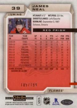 2018-19 O-Pee-Chee Platinum - Red Prism #39 James Neal Back