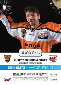 2015-16 Playercards Basic Serie 1 (DEL) - Der Blitz #DEL-VT09 Christoph Hohenleitner Back