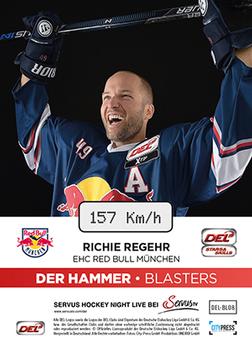 2015-16 Playercards Basic Serie 1 (DEL) - Der Hammer #DEL-BL08 Richie Regehr Back