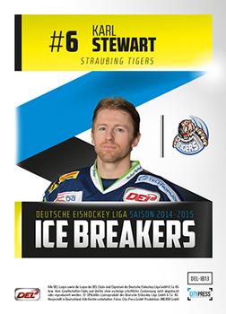 2014-15 Playercards (DEL) - Ice Breakers #DEL-IB13 Karl Stewart Back