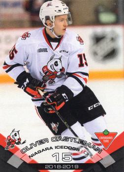 2018-19 Extreme Niagara IceDogs (OHL) #9 Oliver Castleman Front