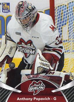 2018-19 Guelph Storm (OHL) Police #A-13 Anthony Popovich Front