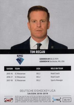 2018-19 Playercards (DEL) #DEL-133 Tim Regan Back